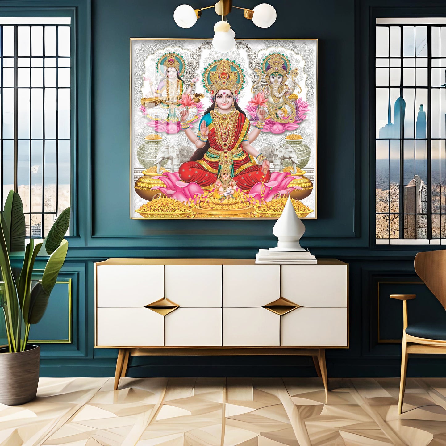 Radiant Deities Premium Acrylic Square Wall Art
