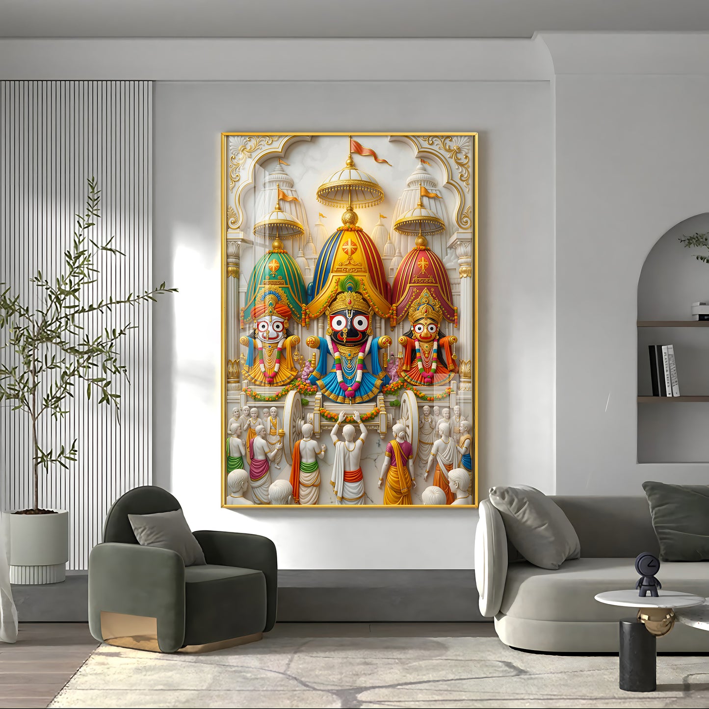 Lord Jagannath Rath Yatra Premium Acrylic Vertical Wall Art