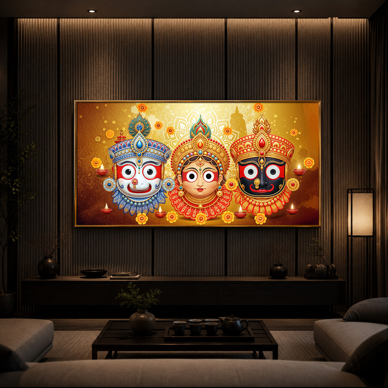 Jai Jagannath Modern Luxury Backlight Horizontal Wall Art