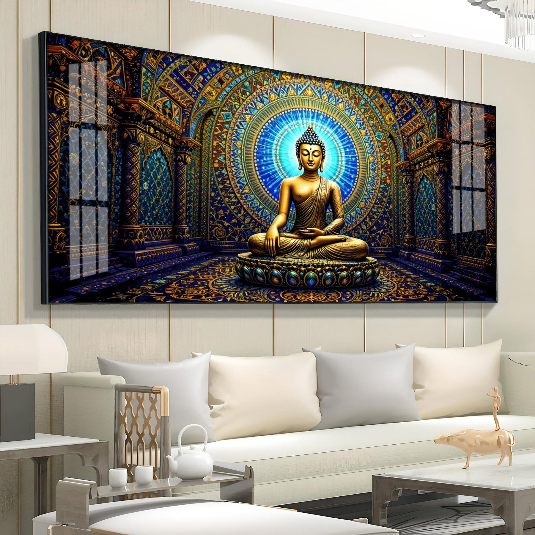 Harmony Buddha Mural Premium Acrylic Horizontal Wall Art