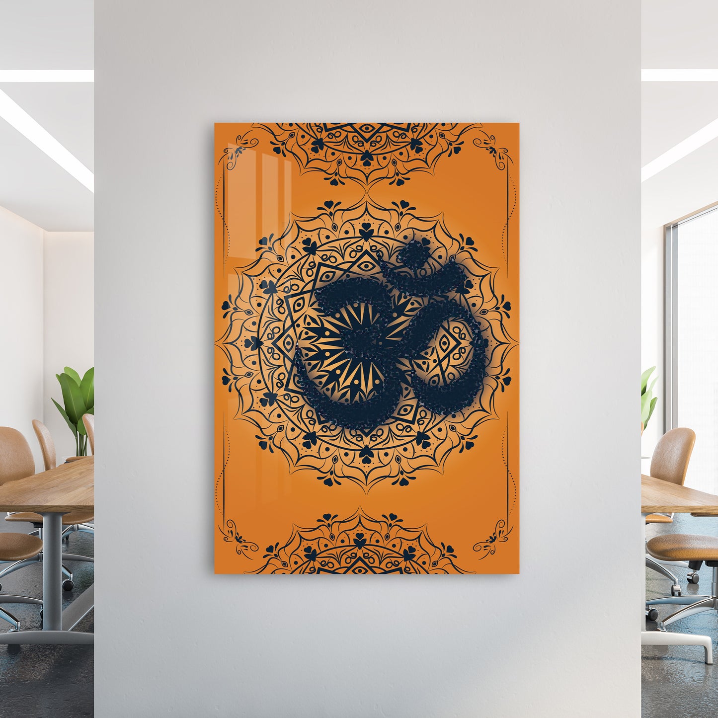 Aum With Mandala Art Acrylic Wall Art