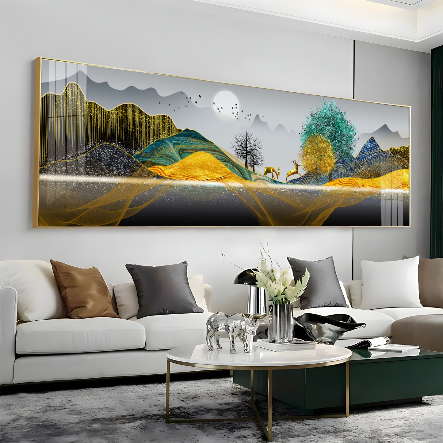 The Dawn at Forest Premium Acrylic Horizontal Wall Art