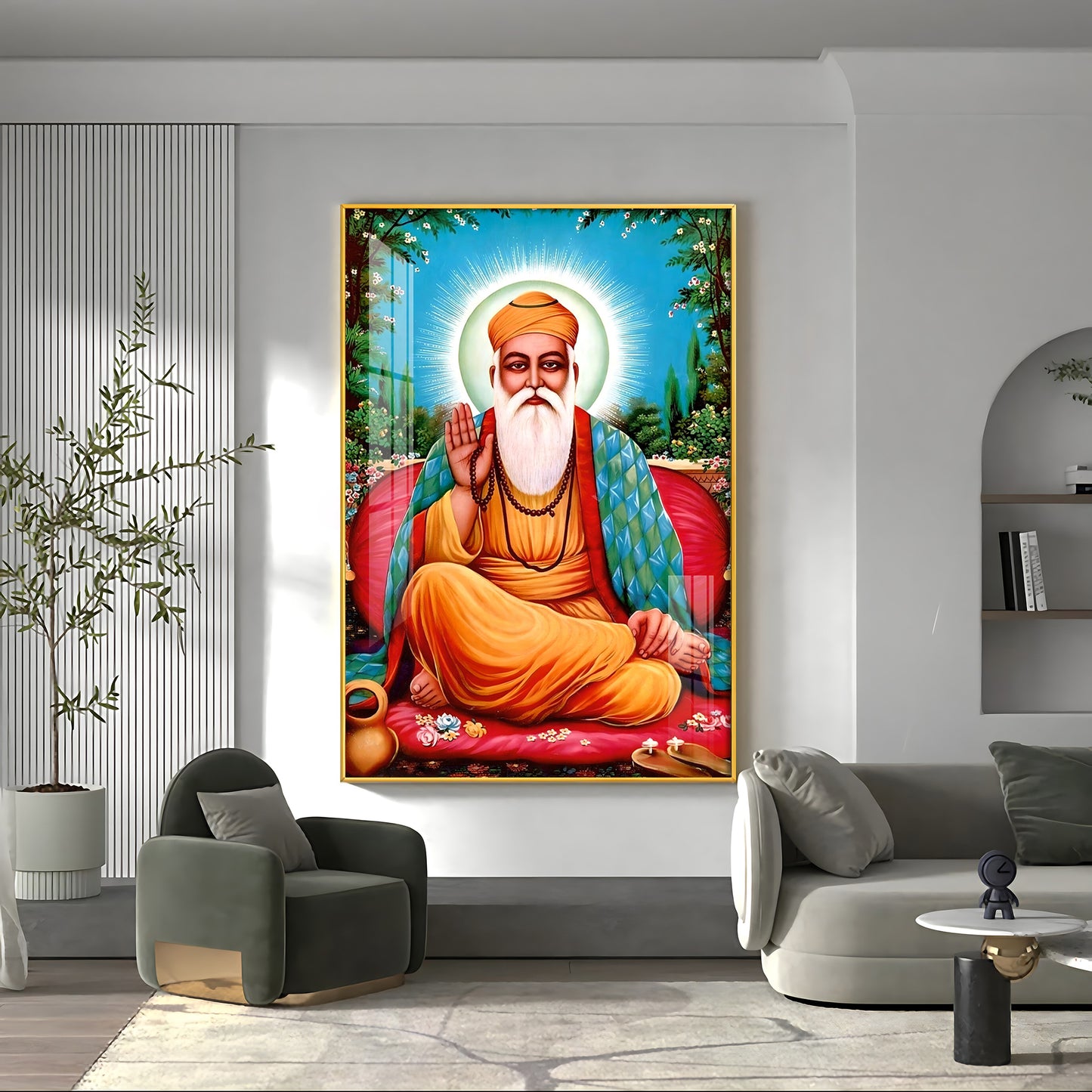 Tranquil Guru Ji Premium Vertical Acrylic Wall Art