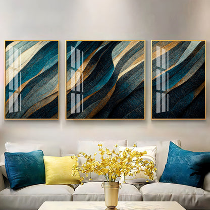 Seamless Waves Premium Acrylic Wall Art (Set of 3)