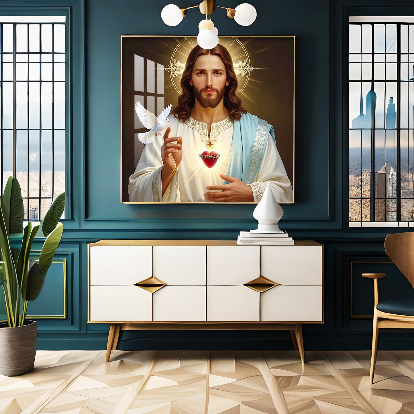 Jesus Christ Premium Acrylic Square Wall Art