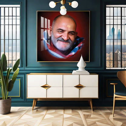 Neem Karoli Baba Maharaj Premium Acrylic Square Wall Art