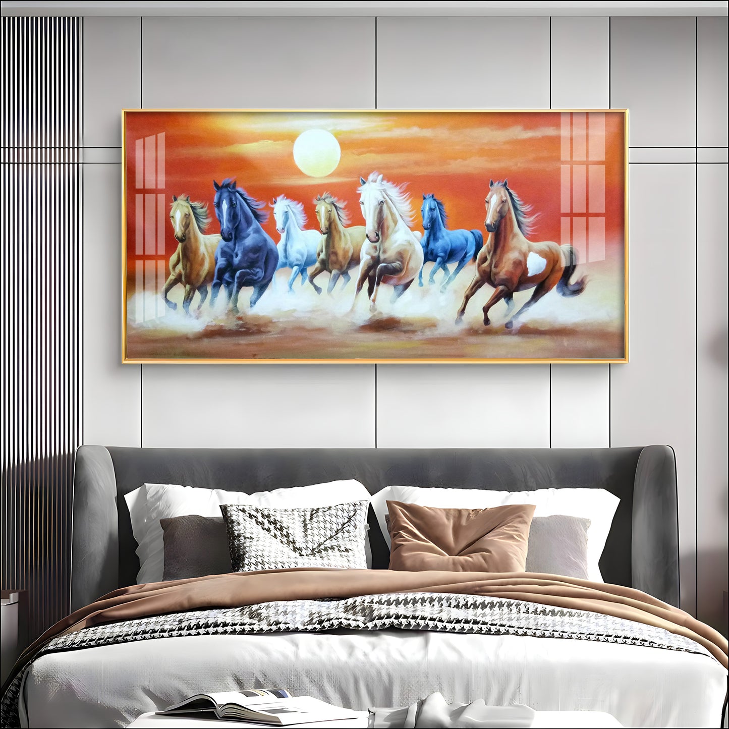 Energetic Horses Premium Acrylic Horizontal Wall Art