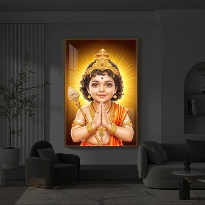 Murugan Ji Balroop Modern Luxury Backlight Vertical Wall Art