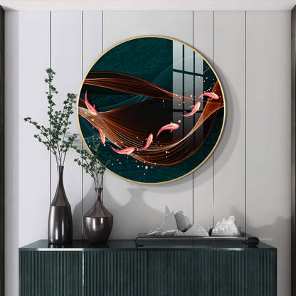 Wavebound Kio Fish Premium Acrylic Round Wall Art