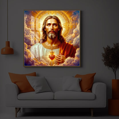Lord Jesus Modern Luxury Backlight Square Wall Art