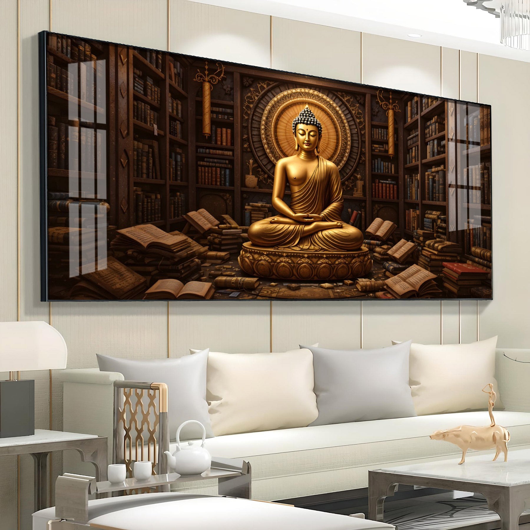 Majestic Harmony Buddha Premium Acrylic Horizontal Wall Art