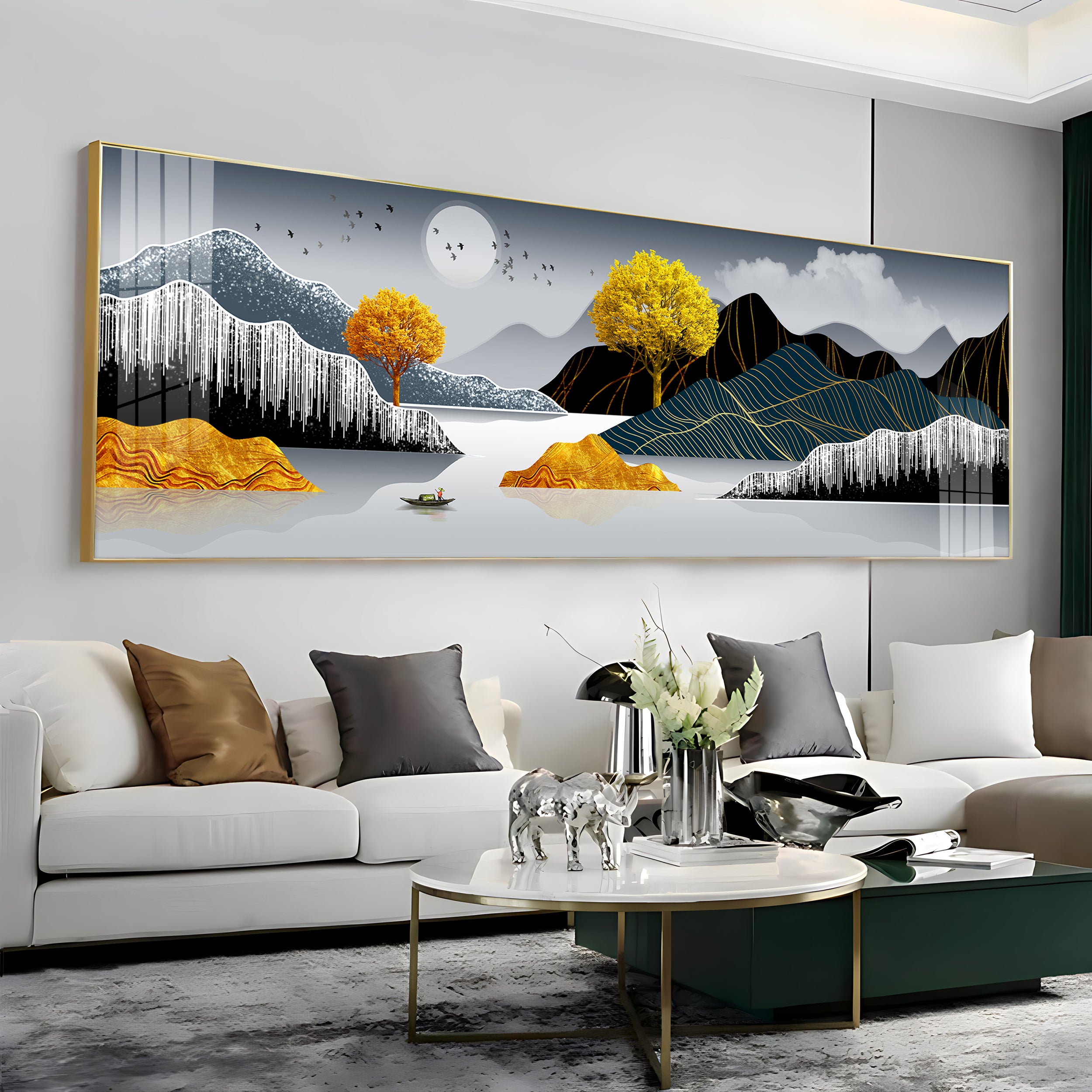 Fantasy Island Luxury Crystal Horizontal Wall Art
