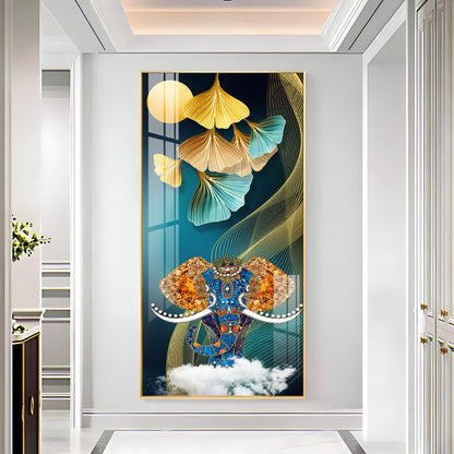 Jeweled Elephant Premium Acrylic Vertical Wall Art