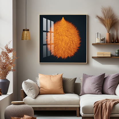 Colorful Fluffy Drops Premium Acrylic Square Wall Art