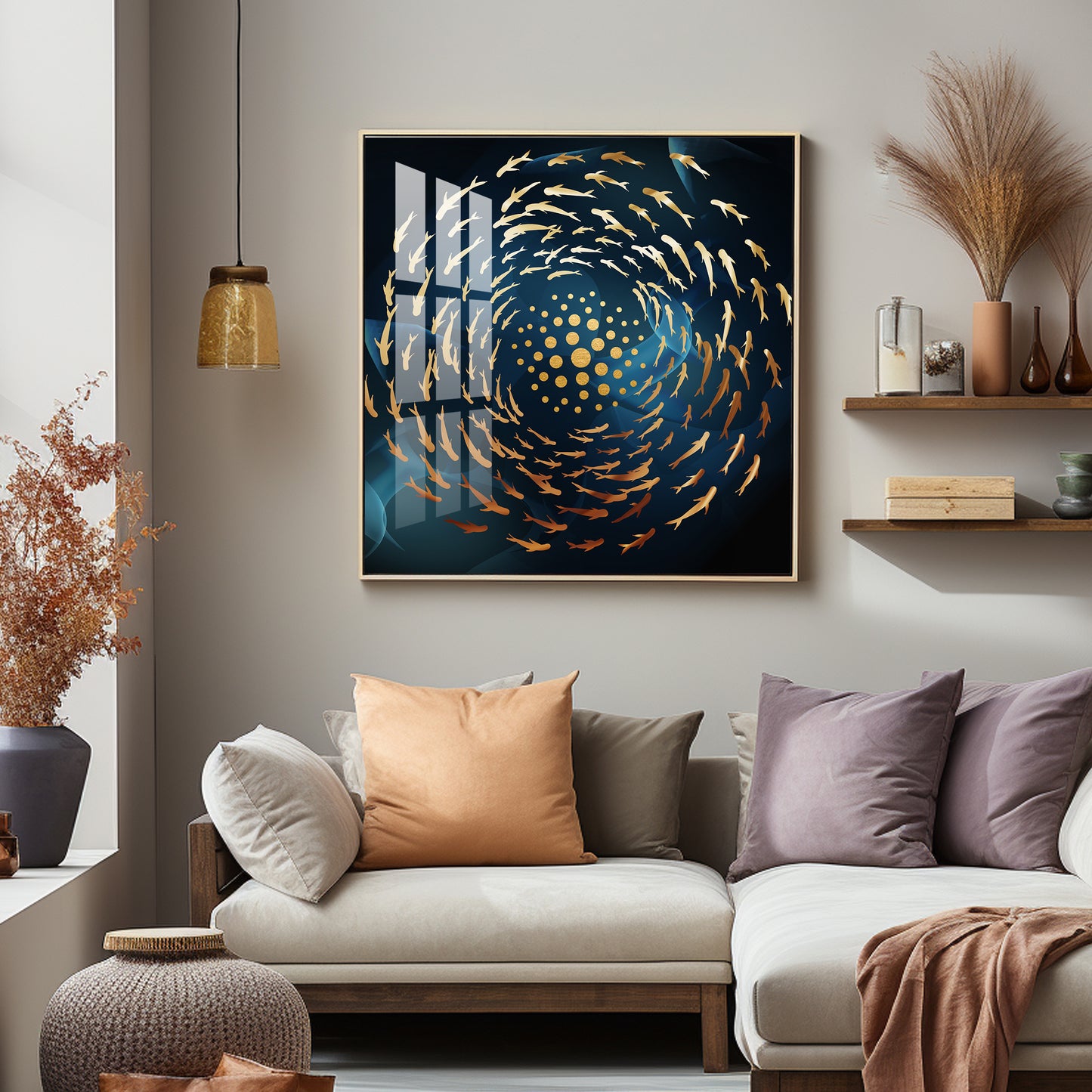 Into The Blue Premium Acrylic Square Wall Art