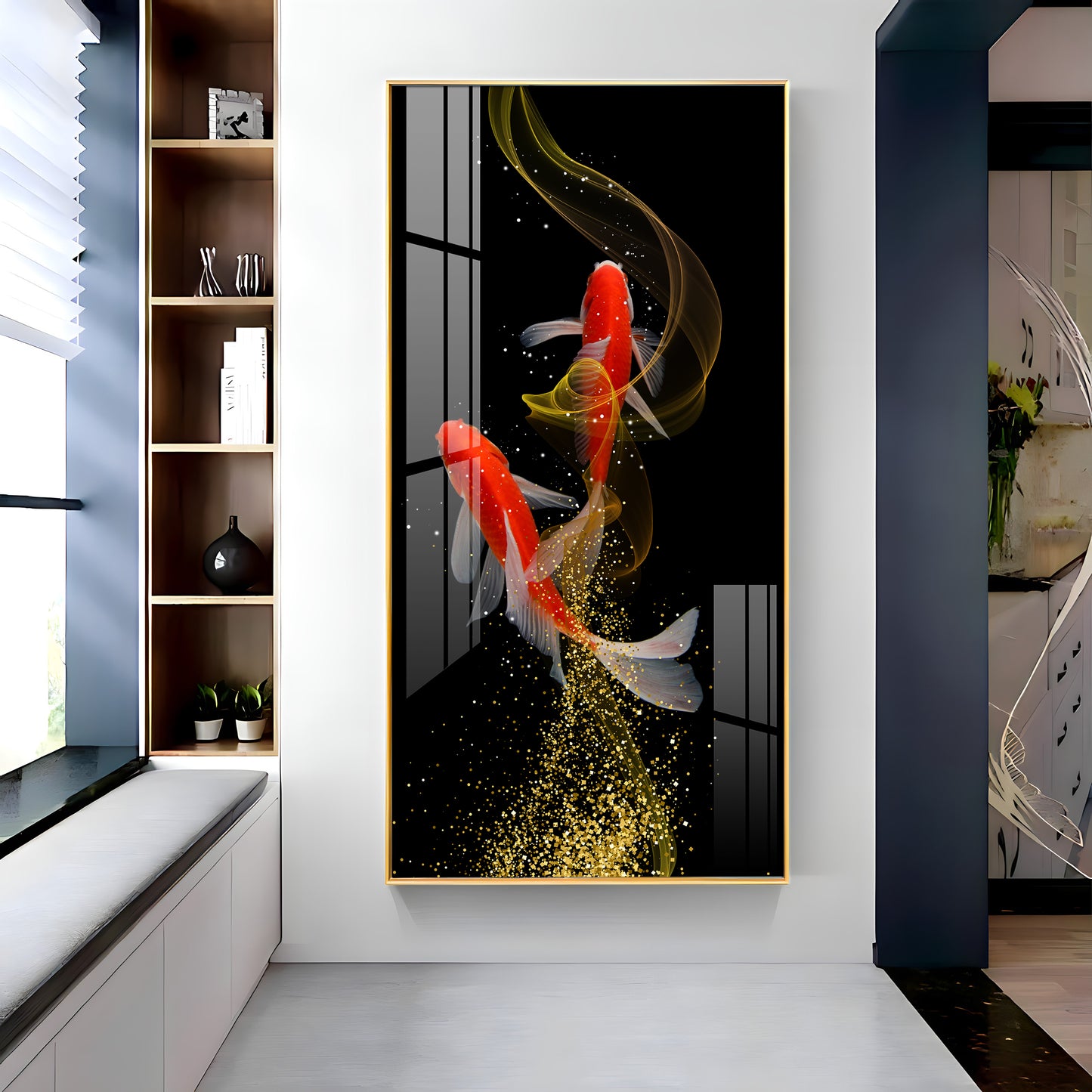 Rare Lucky Fish Premium Acrylic Vertical Wall Art