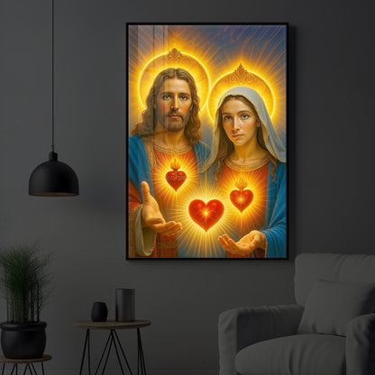 God Prayer Modern Luxury Backlight Vertical Wall Art