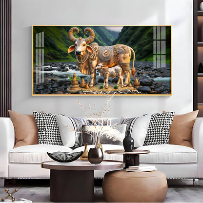 Golden Charm Premium Acrylic Horizontal Wall Art