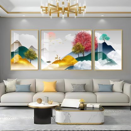 Serene Nature Premium Acrylic Wall Art (Set of 3)