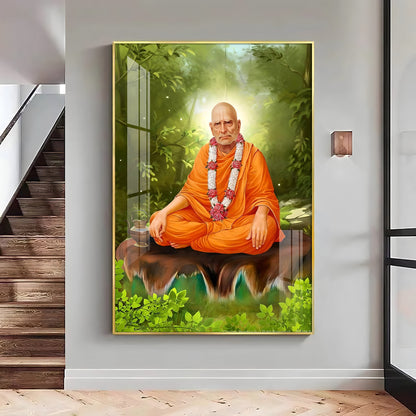 Contemplation Shri Swami Samartha Premium Vertical Acrylic Wall Art