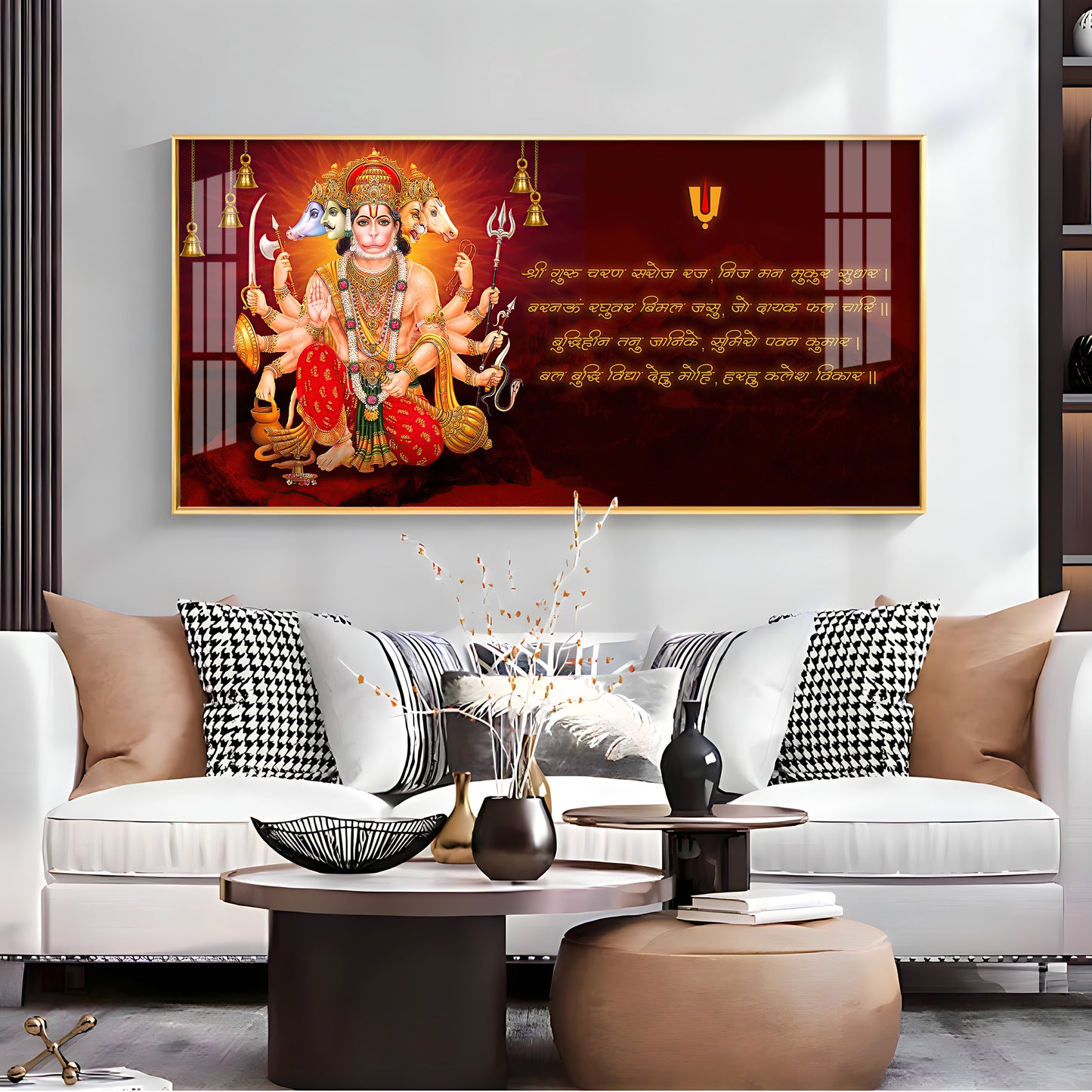 Panchmukhi Hanumanji Premium Acrylic Horizontal Wall Art