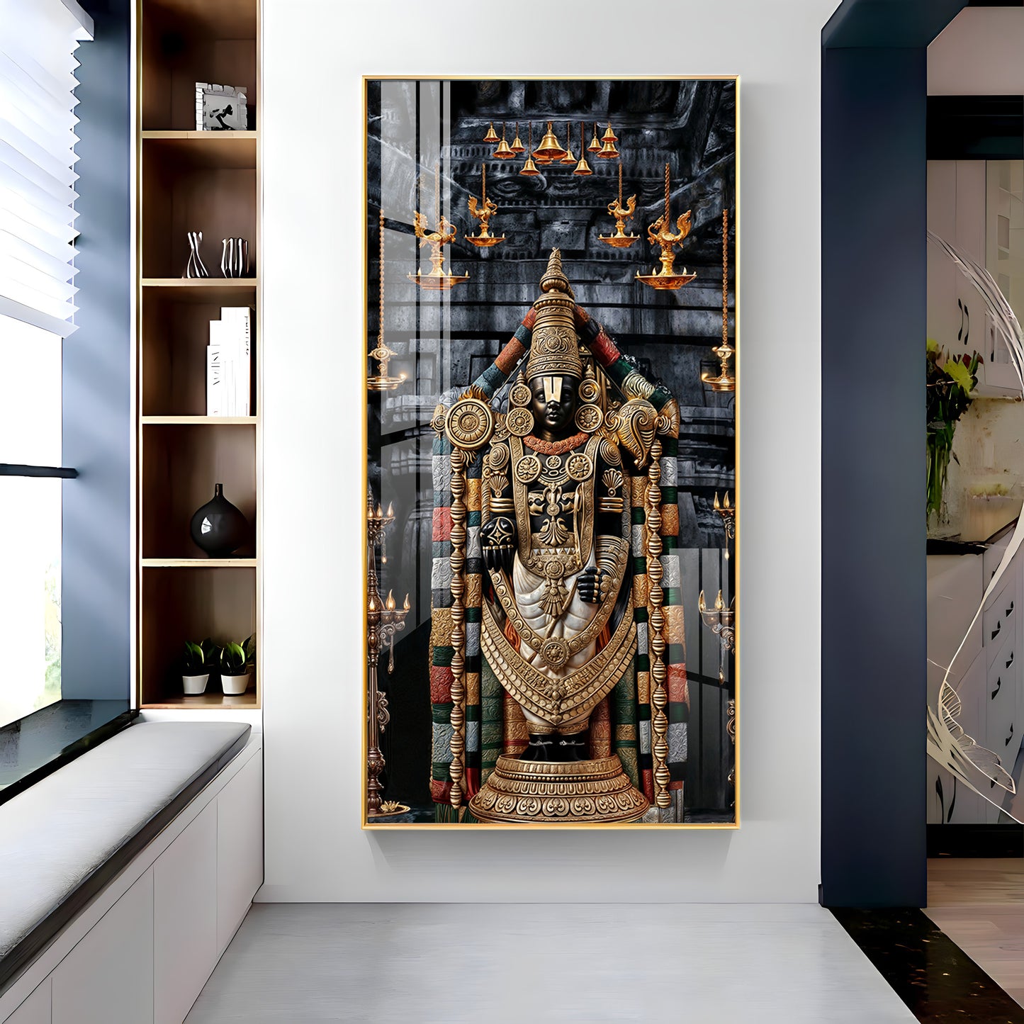 Lord Tirupati Premium Acrylic Vertical Wall Art