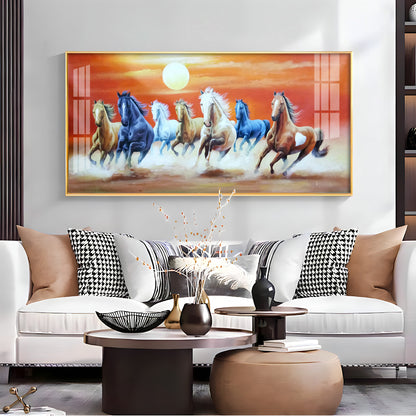 Energetic Horses Premium Acrylic Horizontal Wall Art