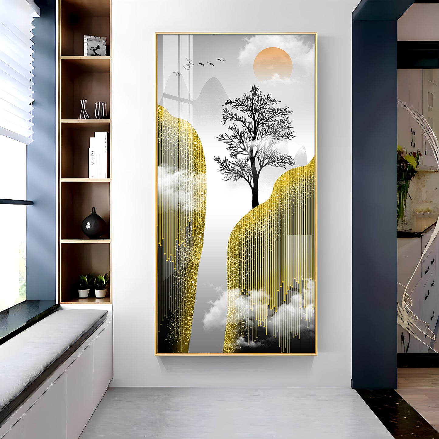 Jungle Scenery Luxury Crystal Wall Art