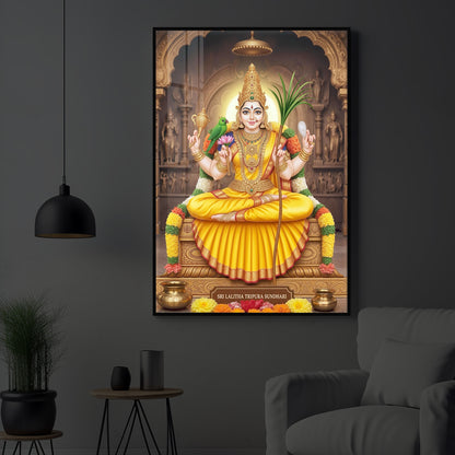 Sri Vidhya Sadhana Modern Luxury Backlight Vertical Wall Art