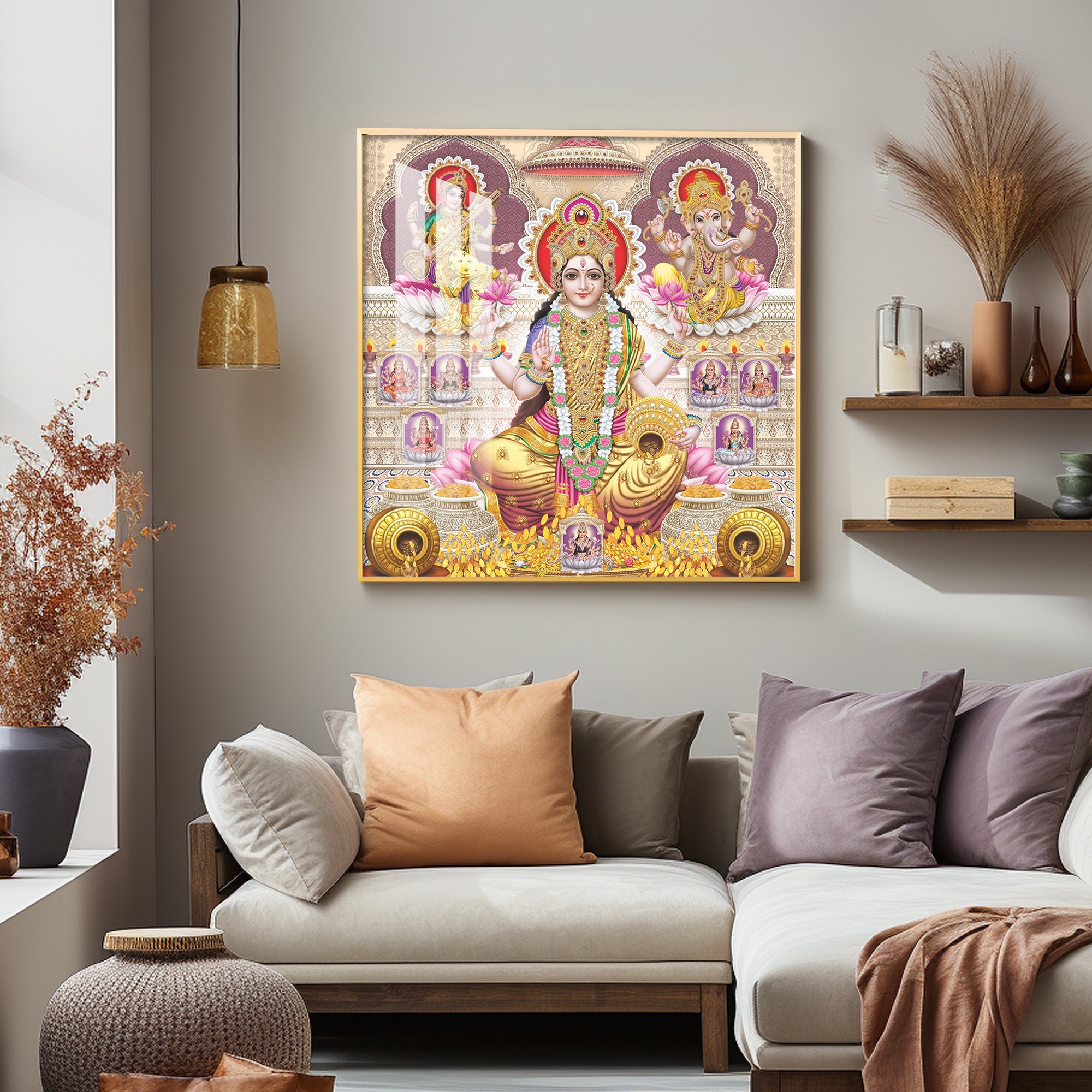 Supreme Laxmi Radiance Premium Acrylic Square Wall Art