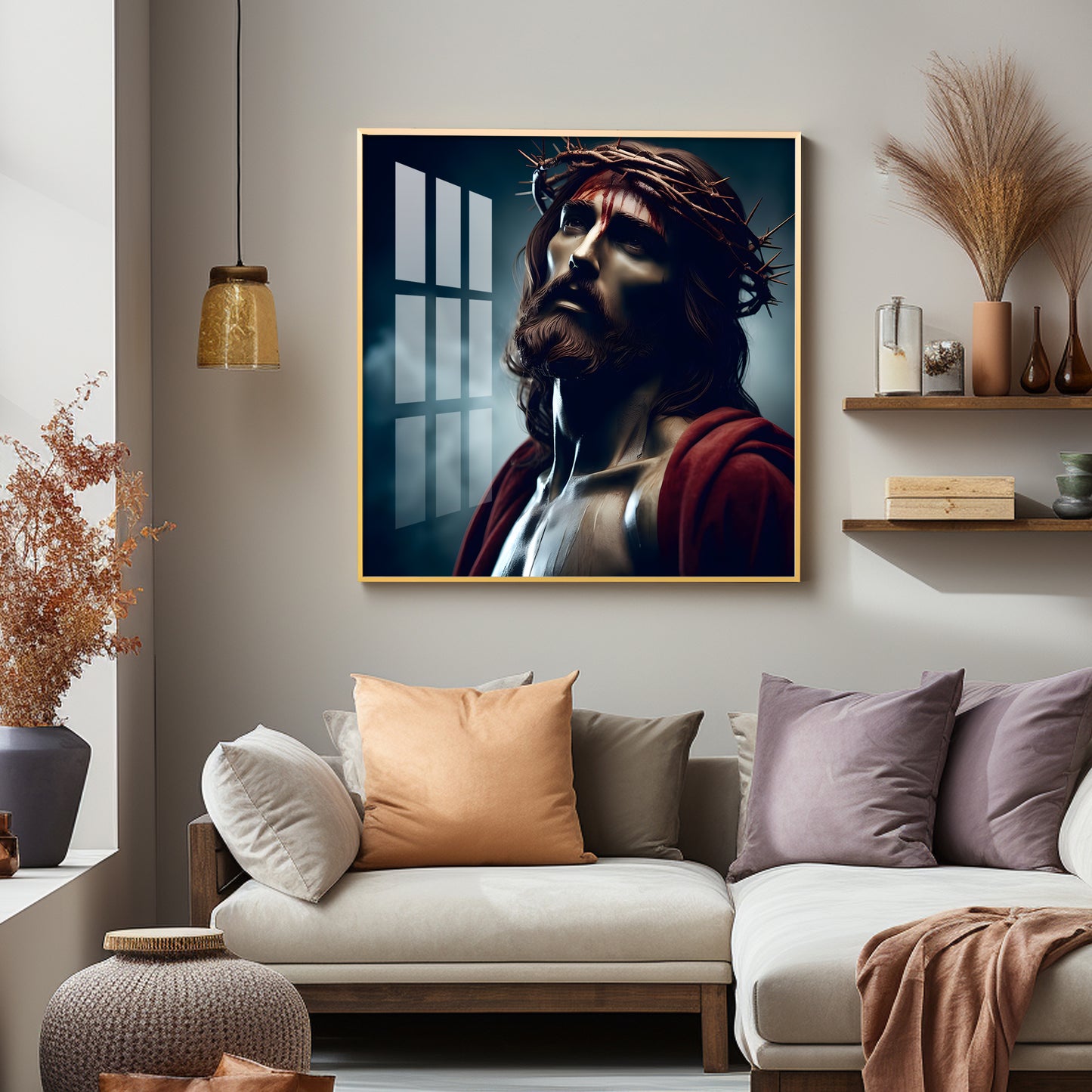 Jesus Premium Acrylic Square Wall Art