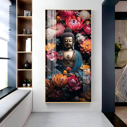 Meditating Buddha Premium Acrylic Vertical Wall Art