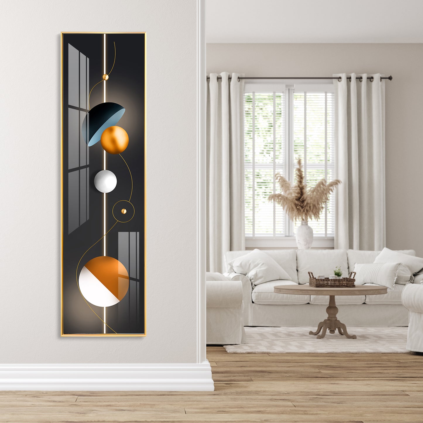 Circular Radiance Premium Acrylic Vertical Wall Art