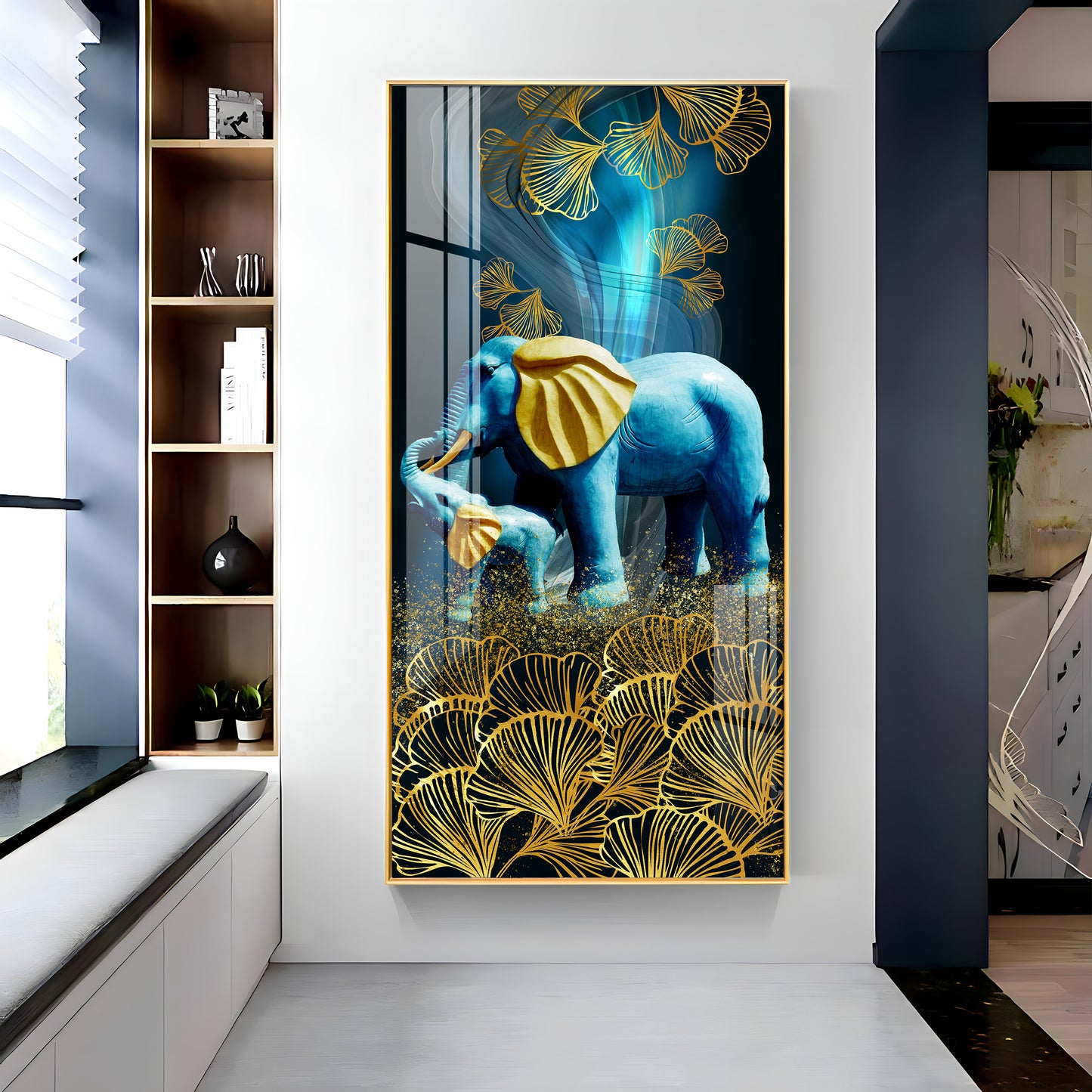 Mystical Elephants Premium Acrylic vertical Wall Art