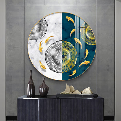 Goldfish Dreamscape Premium Acrylic Round Wall Art