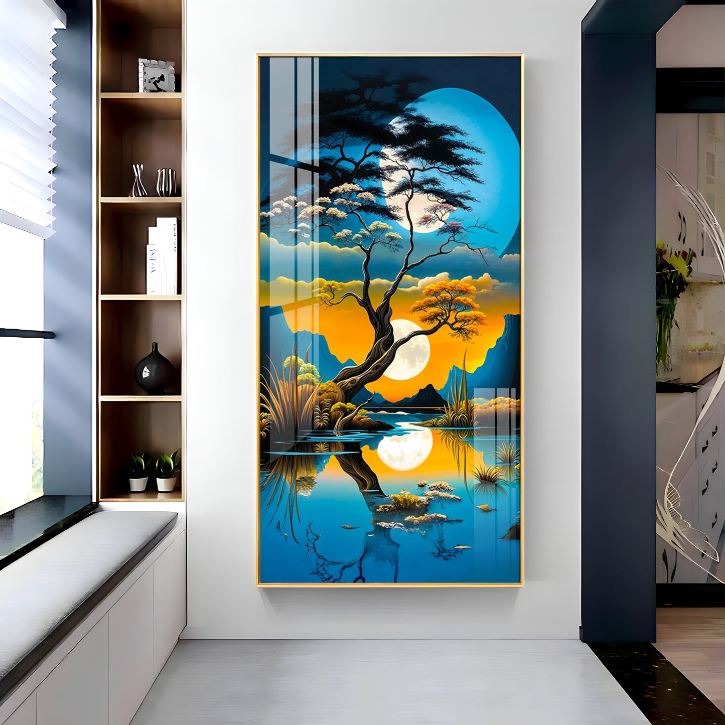 Sunset Serenity Premium Acrylic Vertical Wall Art