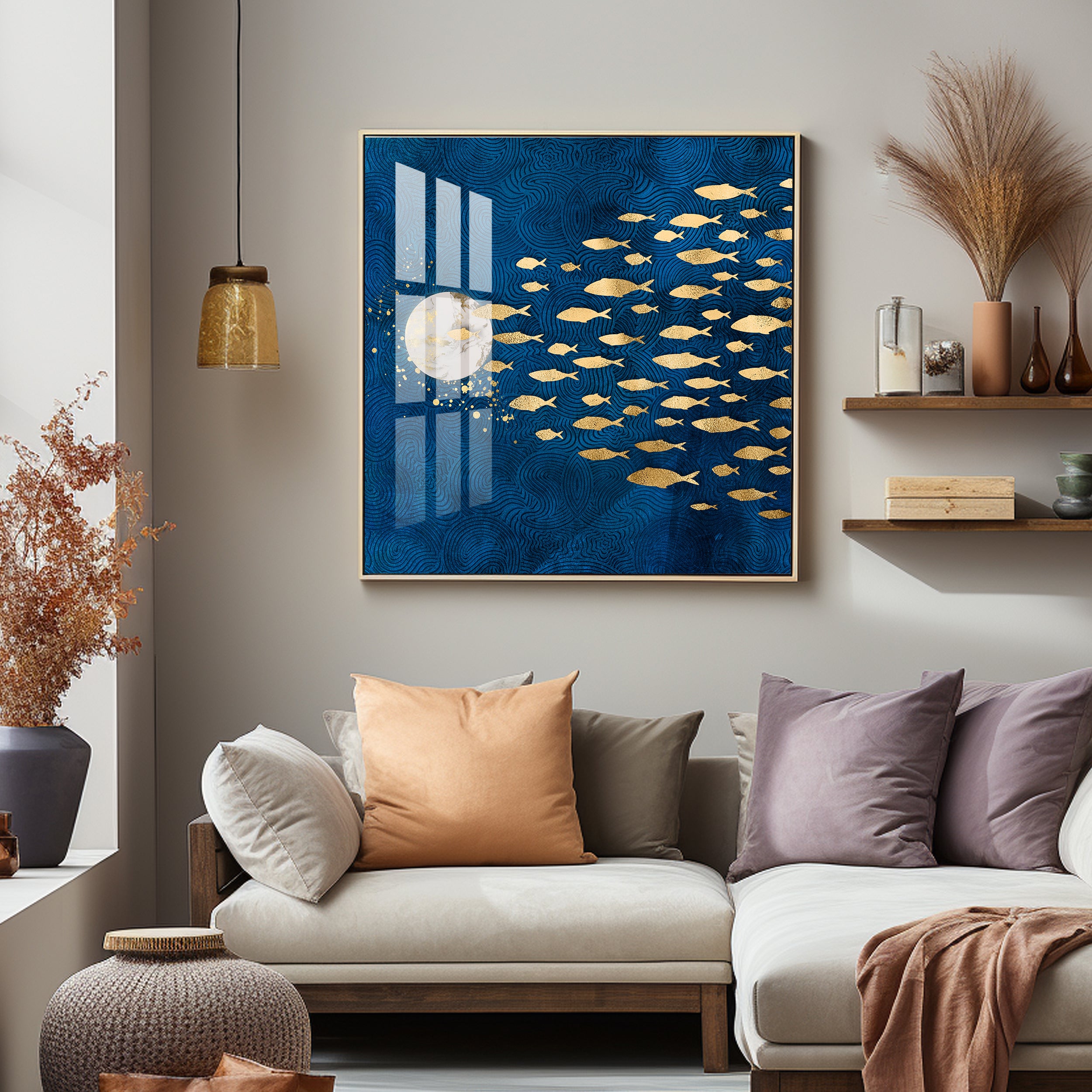 Deep Into The Ocean Premium Acrylic Square Wall Art