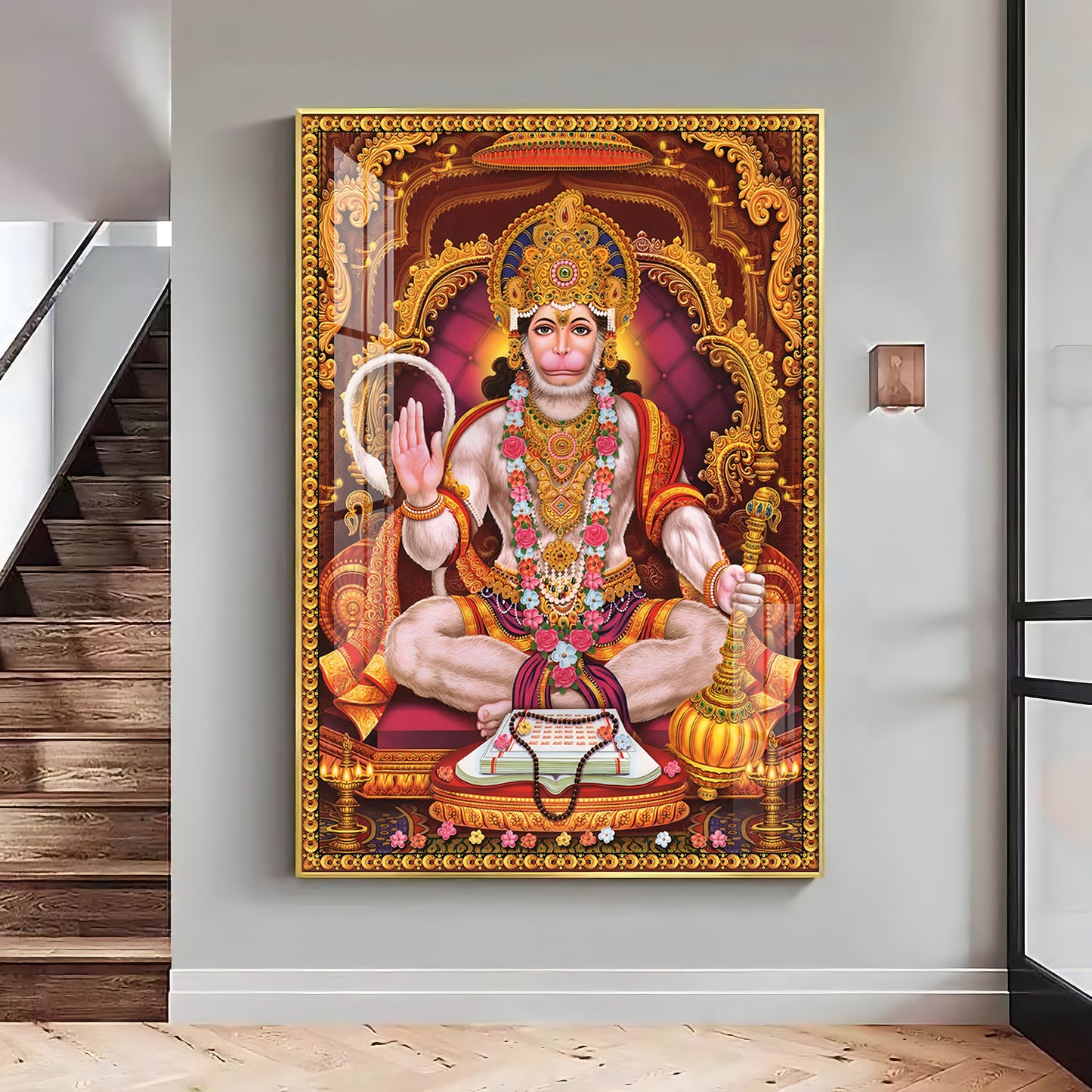 Hanuman's Blessing Premium Vertical Acrylic Wall Art