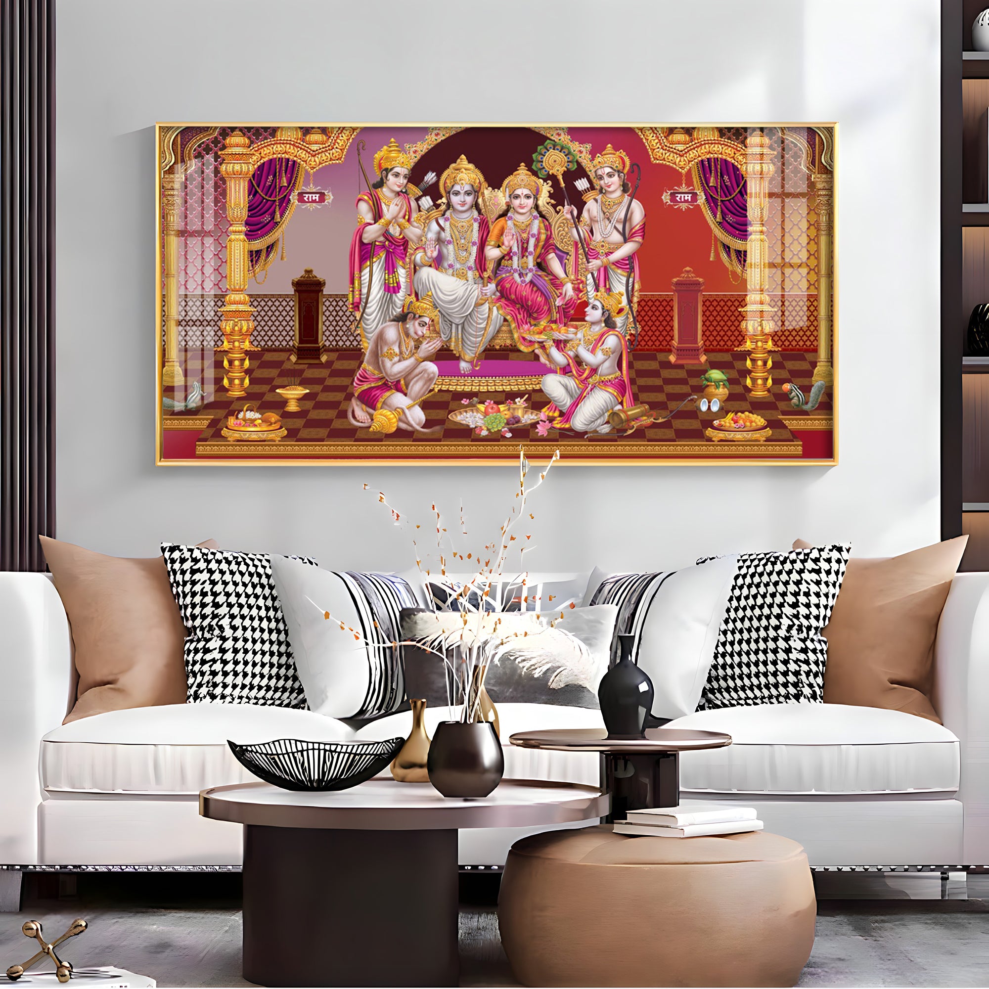 Shri Ram Darbar Premium Acrylic Horizontal Wall Art