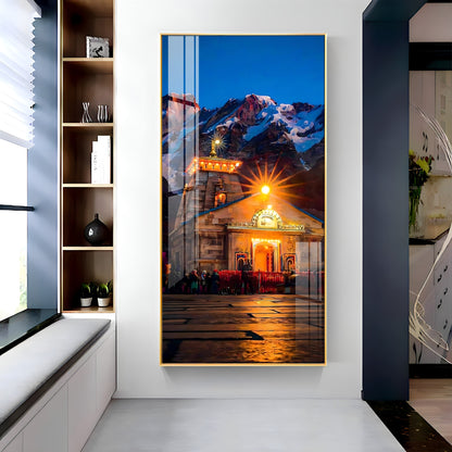 Kedarnath Dham Premium Acrylic Vertical Wall Art