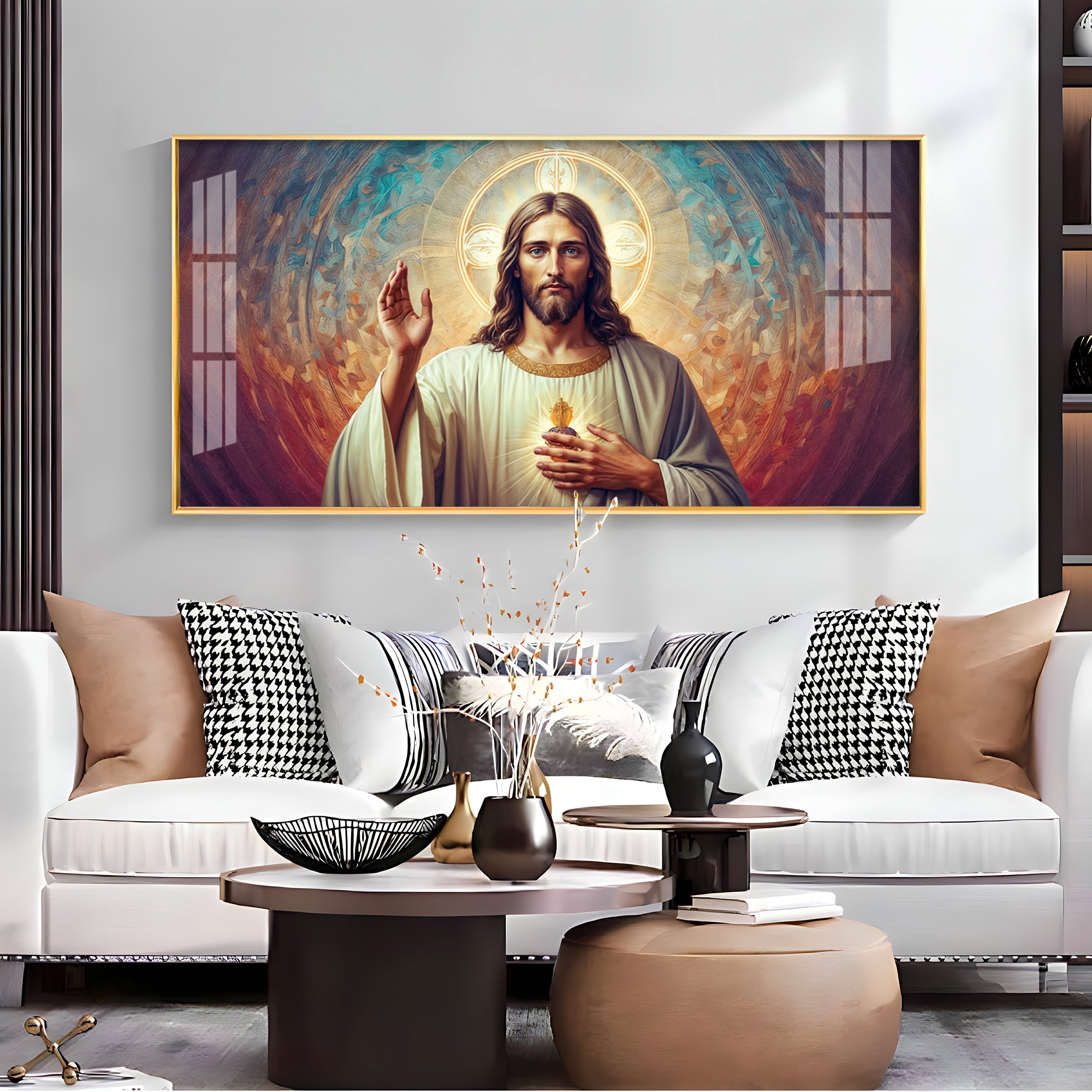 Jesus Blessings Premium Acrylic Horizontal Wall Art