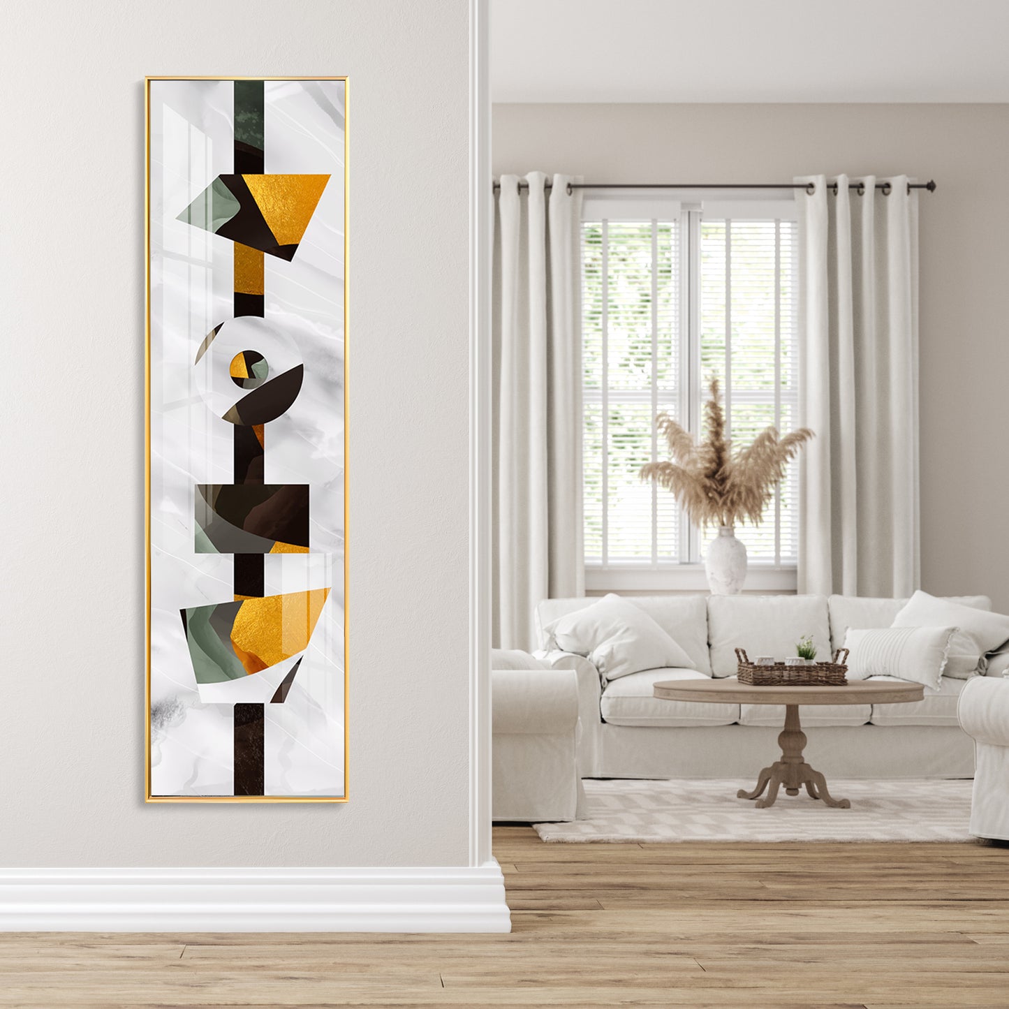 Modern Luxury Art Living Room Entrance Hall Vertical Premium Acrylic Vertical Wall Art