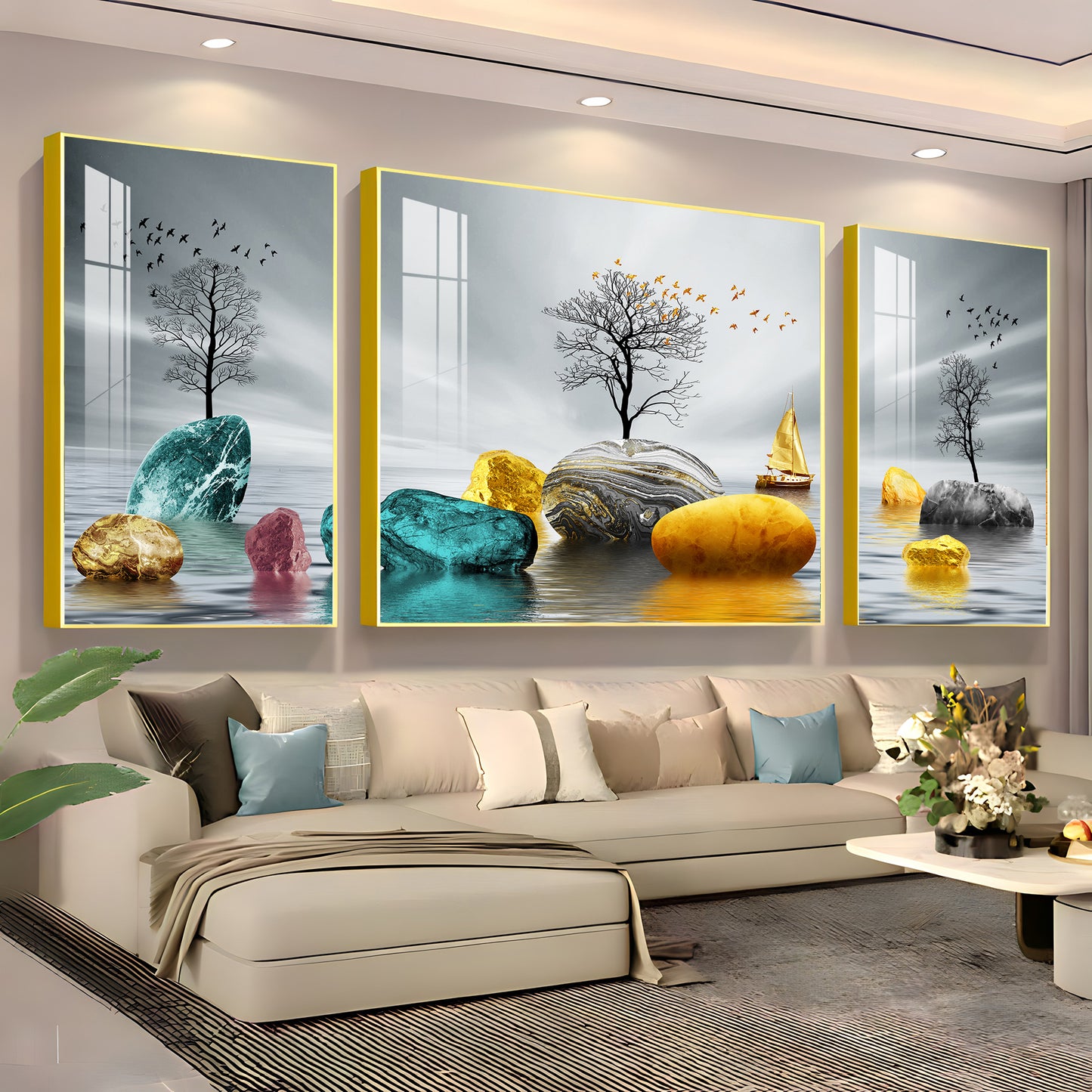 Colorful Glory Premium Acrylic Wall Art (Set of 3)