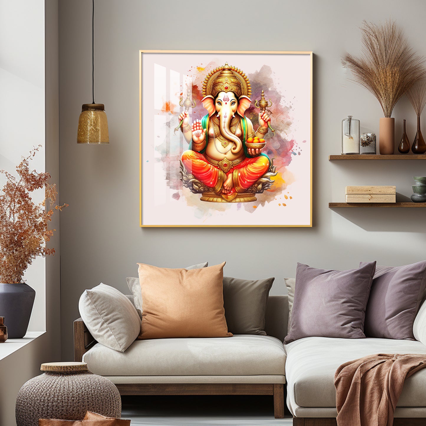 Gajanan Maharaj Premium Acrylic Square Wall Art