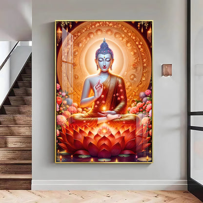 Peaceful Buddha Premium Acrylic Vertical Wall Art