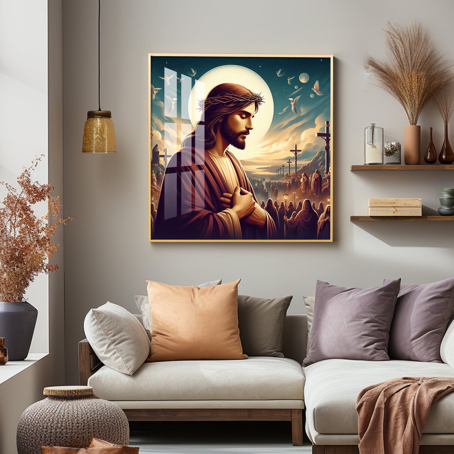 Jesus Christ Premium Acrylic Square Wall Art