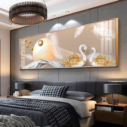 Jeweled Swan Premium Acrylic Horizontal Wall Art