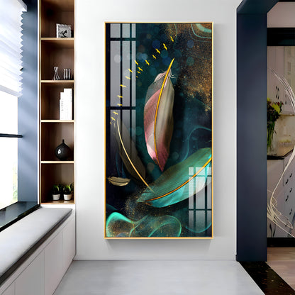 Feathers of Space Premium Acrylic vertical Wall Art