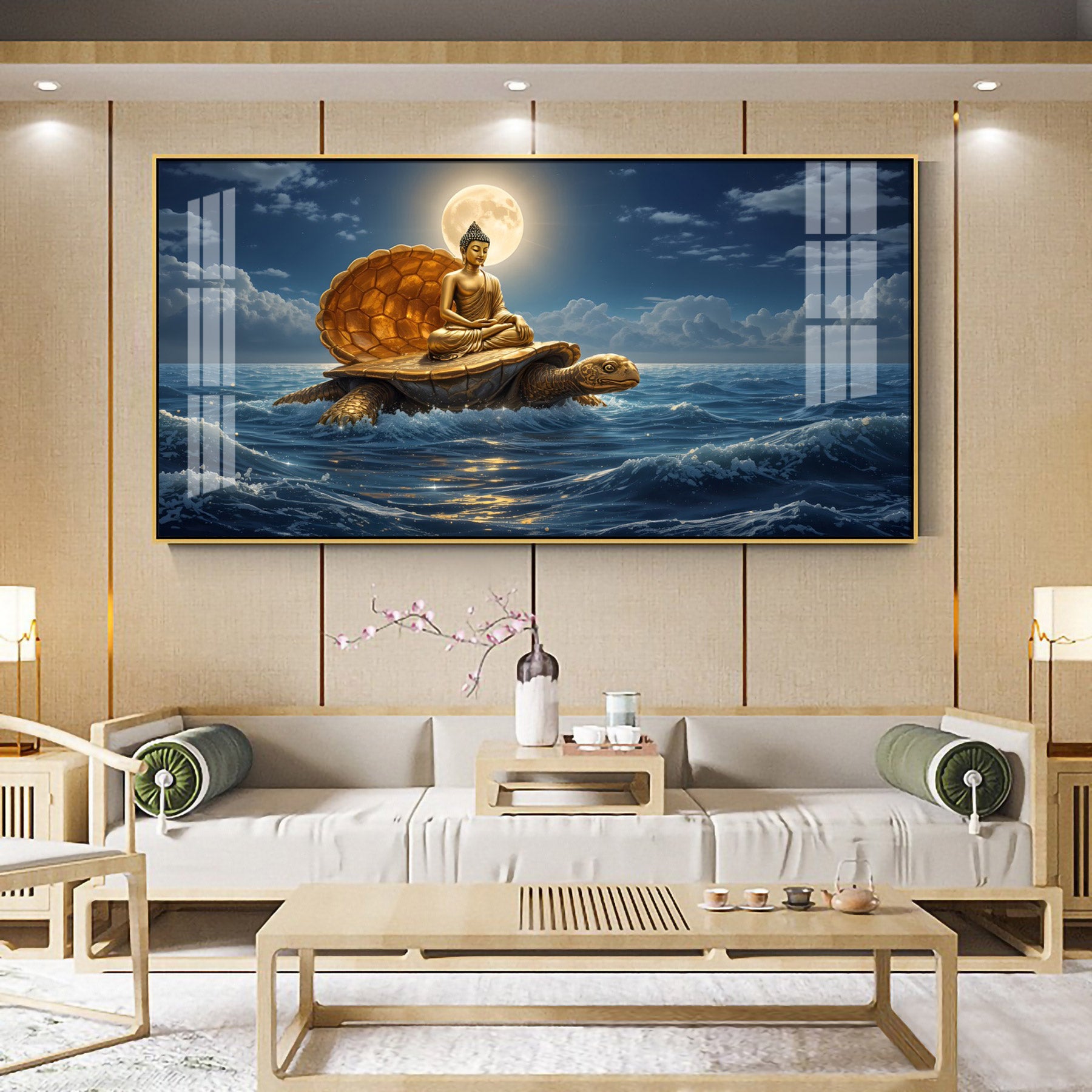 Budda Ocean Embrace Premium Acrylic Horizontal Wall Art