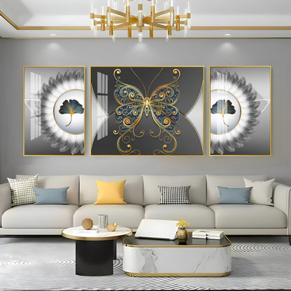 Jeweled Butterfly Premium Acrylic Wall Art (Set of 3)